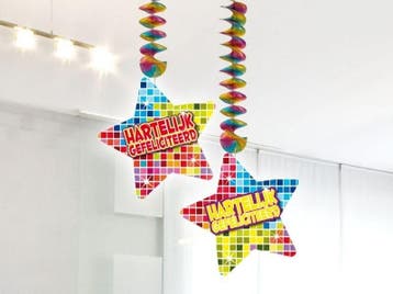 Hangdecoratie Hartelijk Gefeliciteerd, Verzenden, Nieuw, Feestartikel