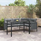 vidaXL Tuintafel 110x54x70 cm staal antracietkleurig, Tuin en Terras, Tuinsets en Loungesets, Verzenden, Nieuw, Rvs