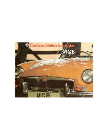 1973 MG MGB BROCHURE ENGELS, Boeken, Nieuw, Author