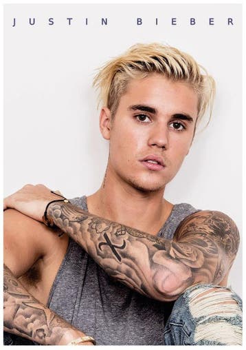Posters - Poster Bieber, Justin - Wit, Verzenden, Zo goed als nieuw