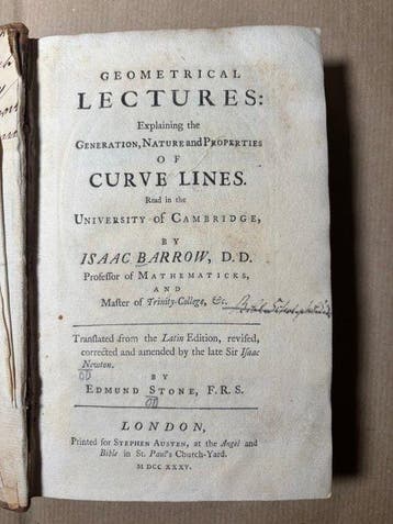 Isaac Barrow / Sir Isaac Newton (editor) / Edmund Stone