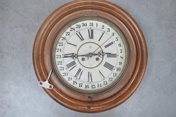 Wandklok - Junghans - Antiek Hout, Glas, Messing - 1850-1900, Antiek en Kunst