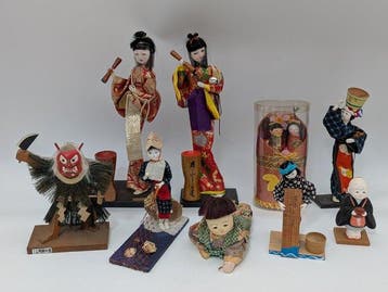 Vintage Japanese Dolls - Pop — Shwa Era Traditional Folk &