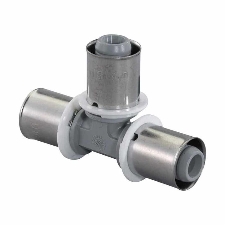 Uponor MLC composiet perskoppeling T stuk 20 x 25 x 20, Doe-het-zelf en Verbouw, Buizen en Afvoer, Nieuw, Ophalen of Verzenden