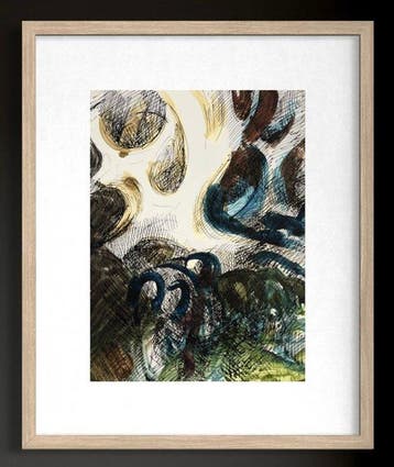 René Mels (1909-1977) - Composition abstraite organique aux, Antiek en Kunst