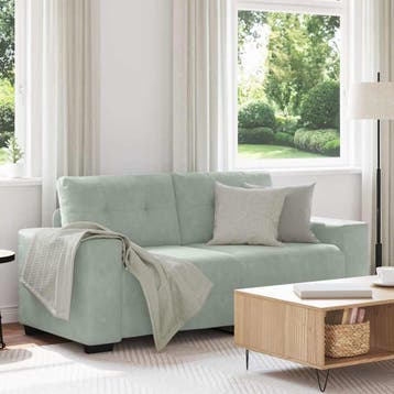 vidaXL Loveseat bank 180x77x82 cm fluweel lichtgrijs, Verzenden, Nieuw, Stof, Minder dan 150 cm