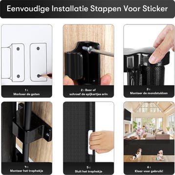 Oprolbaar Traphekje met stickerfunctie - Veiligheidshekje -, Kinderen en Baby's, Traphekjes, Ophalen of Verzenden, Zo goed als nieuw