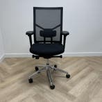 Ergonomische bureaustoel vv gaasrug, zwart -chroom, Gebruikt, Zwart, Ophalen of Verzenden, Bureaustoel