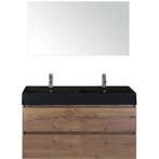 Maxx XL Badmeubelset 120 cm - Tabacco - Wastafel Kube Dubbel, Huis en Inrichting, Badkamer | Badkamermeubels, Ophalen of Verzenden