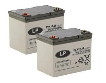 Landport EVX12039 scootmobiel accu set (2 stuks) – 12V 39Ah, Ophalen of Verzenden, Nieuw
