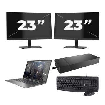 HP ZBook Firefly 15 G7 -   i7-10e  8GB  - 256GB  + 2x 23 inc, Verzenden, Refurbished, HP, SSD