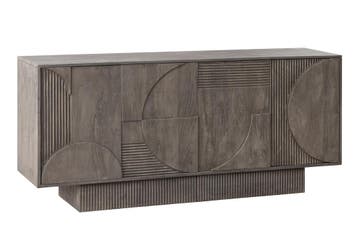 Dressoir ART DECO 170 cm 3D mangohout grijs - 46801, Ophalen of Verzenden, Nieuw