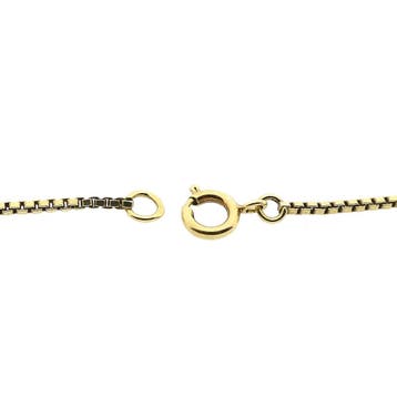 Gouden venetiaanse schakelketting; 14 karaat; 56 cm, Ophalen of Verzenden, Gebruikt, Goud, Goud
