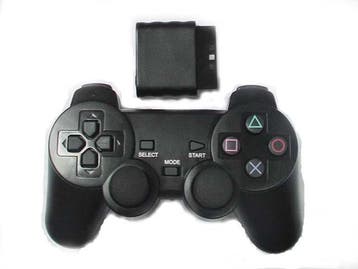 PS2 Controller Dualshock 2 - Wireless Zwart - Third Party -, Nieuw, Ophalen of Verzenden, PlayStation 2, Controller