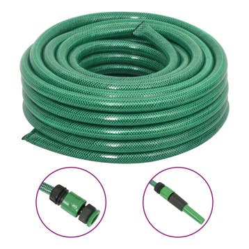 vidaXL Tuinslang met koppelingsset 0,75 10 m PVC groen, Verzenden, Nieuw