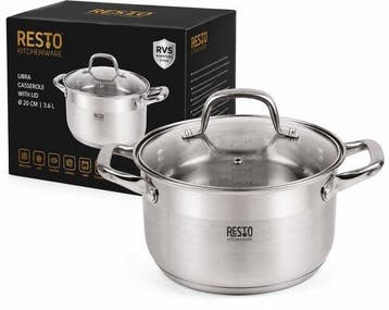 Resto Libra Kookpan 3,6 liter RVS inductie, Nieuw