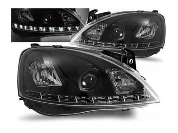 LED DRL koplampen Daylight Black geschikt voor Opel Corsa C, Auto-onderdelen, Verlichting, Verzenden, Nieuw, Opel