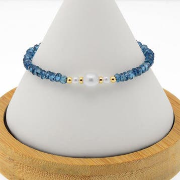 Zonder minimumprijs - Armband - 18 karaat Geel goud Parel -, Nieuw