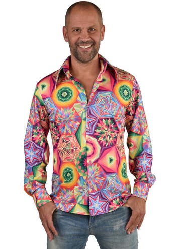Party Blouse Funky Disco Heren, Kleding | Heren, Carnavalskleding en Feestkleding, Ophalen of Verzenden, Nieuw
