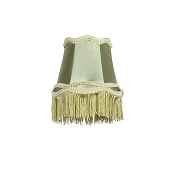 Stoffen klemkap groen 12/8,5/15 - Granny, Huis en Inrichting, Lampen | Lampenkappen, Verzenden, Rond, Nieuw, Retro