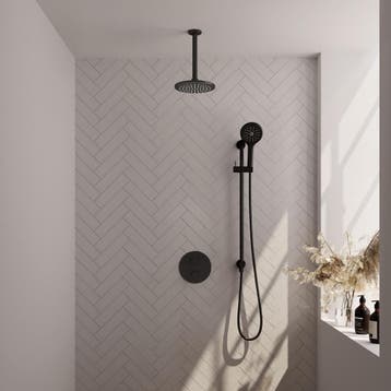 Brauer Black Carving Thermostatische Regendoucheset Inbouw -, Doe-het-zelf en Verbouw, Sanitair, Ophalen of Verzenden, Nieuw