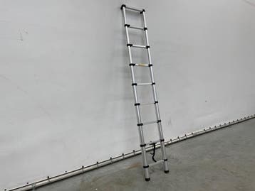 Veiling - Mr. Safe telescopische ladder 260cm aluminium 9 tr, Doe-het-zelf en Verbouw, Ladders en Trappen, Nieuw
