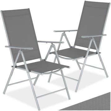 Opvouwbare tuinstoelen met verstelbare rugleuning, gaas, Verzenden, Nieuw