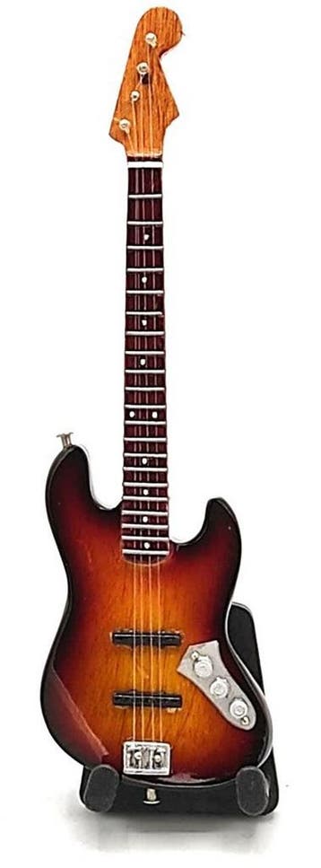 Baby miniatuur replica Fender basgitaar 15 cm Jaco Pastorius, Ophalen of Verzenden, Nieuw, Pop, Beeldje of Miniatuur
