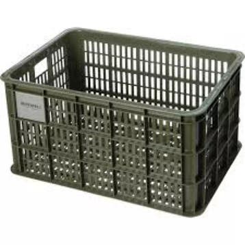 Basil Fietskrat L - Gerecycled Kunststof - 40L - Mosgroen..., Ophalen of Verzenden, Nieuw