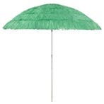 vidaXL Strandparasol Hawaï 240 cm groen, Tuin en Terras, Parasols, Verzenden, Nieuw, 2 tot 3 meter, Strandparasol