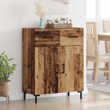vidaXL Dressoir Oudhout 69,5 x 34 x 90 cm Bewerkt hout, Verzenden, Nieuw, Overige houtsoorten, Minder dan 50 cm