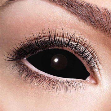 Sclera black eye 6-maandlenzen (paar), Verzenden, Nieuw, Feestartikel