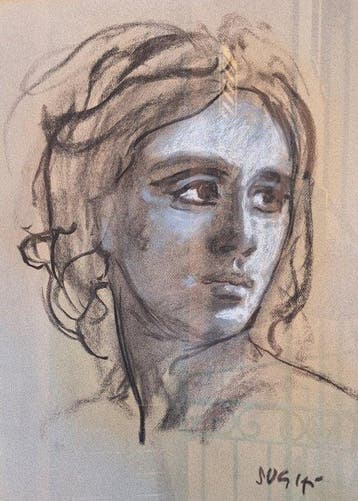 Alberto Sughi (1928-2012) - Viso di giovane donna