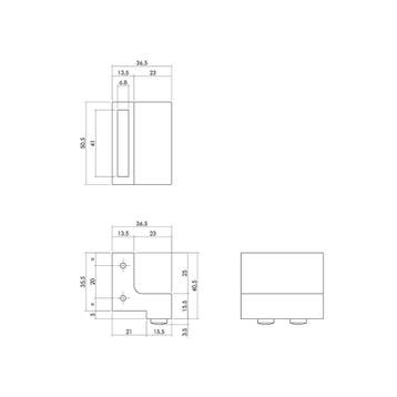 Intersteel Set van 2 stoppers tbv schuifdeursysteem - mat, Verzenden, Nieuw