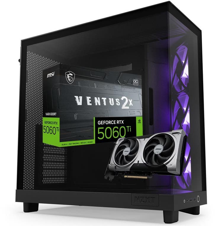 Gaming PC NZXT H6 Flow RGB i5-14400 32GB 1TB NVMe RTX 5060Ti, Computers en Software, Desktop Pc's, 4 Ghz of meer, SSD, Met videokaart