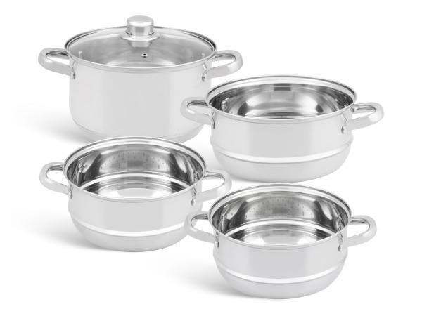 Veiling - Stoompannen set 5-delig, Huis en Inrichting, Keuken | Potten en Pannen