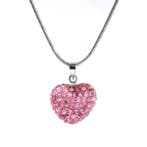 Fako Bijoux - Ketting - Disco Dots - Hart - Roze, Verzenden, Nieuw