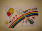 Verjaardags vlag Happy birthday vlag jarig 100x150cm Nieuw!, Verzenden, Nieuw