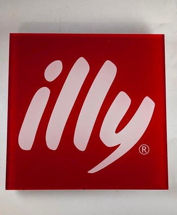 illy - Reclamebord Illy - Lichtbord - perspex