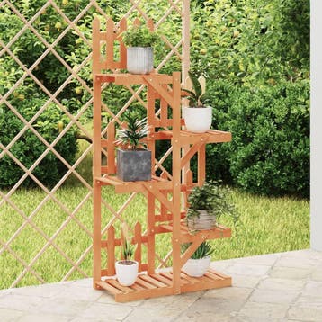 vidaXL Plantenstandaard 60x25x130 cm massief vurenhout, Verzenden, Nieuw