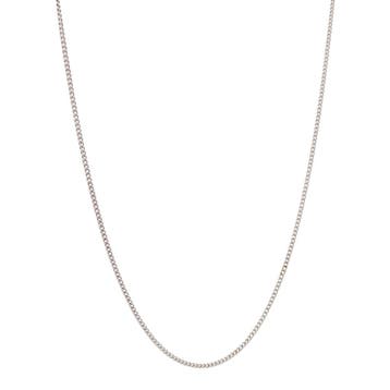 Witgouden lengtecollier gourmet 39 cm 18 karaat, Sieraden, Tassen en Uiterlijk, Kettingen, Verzenden, Zo goed als nieuw, Goud
