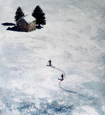 Tetiana Liakhovchuk - “Chalet on the Slope”, textured