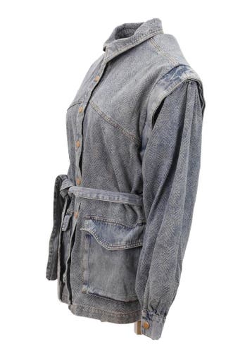Aaiko Jas in maat S Blauw, Kleding | Dames, Jassen | Winter, Aaiko, Verzenden, Zo goed als nieuw, Blauw
