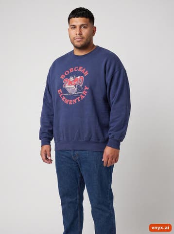 Jerzees Sweatshirts Heren maat XXL Marineblauw Vintage, Ophalen of Verzenden, Nieuw