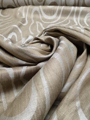 Zuiver linnen jacquard E741 maat 6. 80×1,40 m - Textiel -