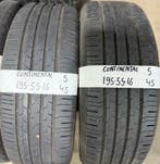 2x195-55-16 Continental Zomer 2x5mm €45 PerBand 195 55 16, Auto-onderdelen, Banden en Velgen, Ophalen, Gebruikt, 16 inch, Band(en)