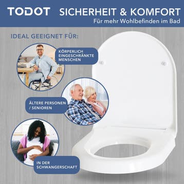 Wc-bril verhoogd met 5 cm voor ouderen/mensen met een handic, Verzenden, Zo goed als nieuw