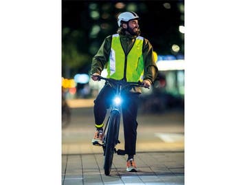 Abus HUD-Y - Fietshelm - Oplaadbare LED - Shiny white M, Verzenden, Zo goed als nieuw, Abus
