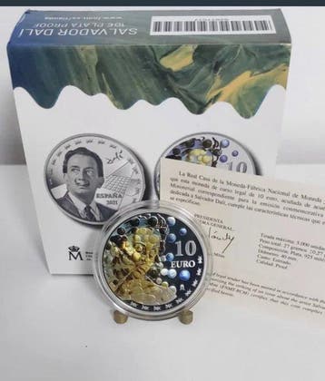 Spanje. 10 Euro 2021 Salvador Dalí Proof (Zonder