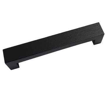 Greep Bench Recht Essen gelakt mat zwart 128 mm, Verzenden, Nieuw
